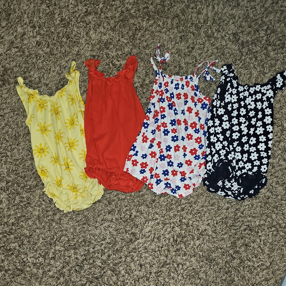 Old Navy Kids Bodysuits - Yellow, Red, White, Black Floral